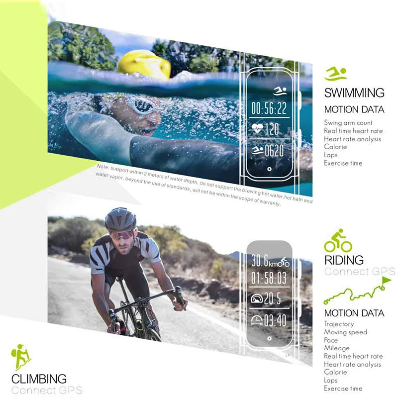 Смарт браслет SMARCENT S908 G03 GPS часы с пульсом IP68 Водонепроницаемый Фитнес трекер