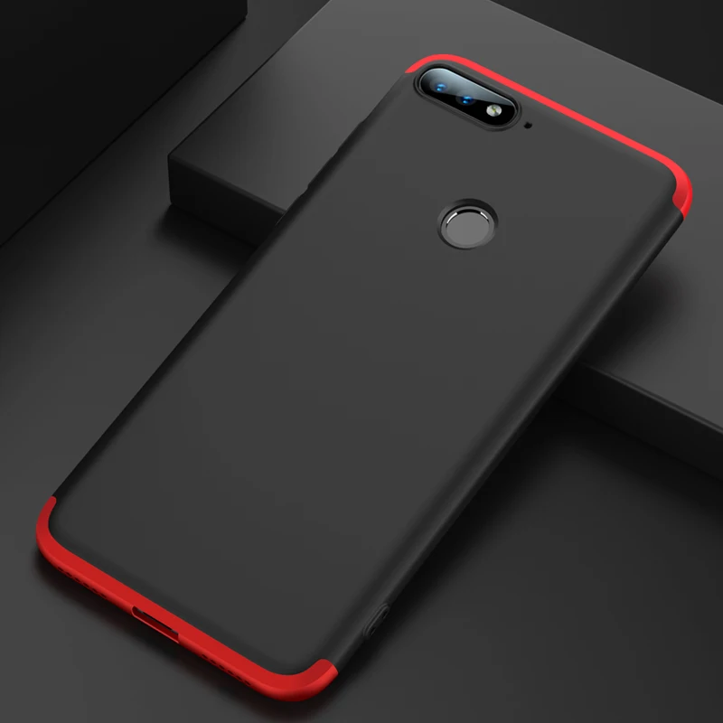 Huawei Y6 Prime 2018 Luxury 360 Degree Full Protection Drop-proof Armor Hybrid Anti-knock Hard PC Case Pro Cover | Мобильные