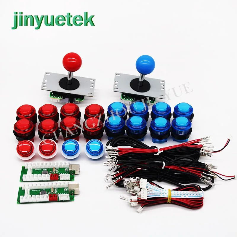 Набор игровых приставок сделай сам 2 шт. джойстик sanwa + 16 12 В светодиодный