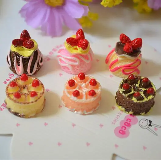 

Strawberry Cake Theme Resin Accessories Mobile Phone Shell DIY Material Refrigerator Stickers Home Decoration Accessories