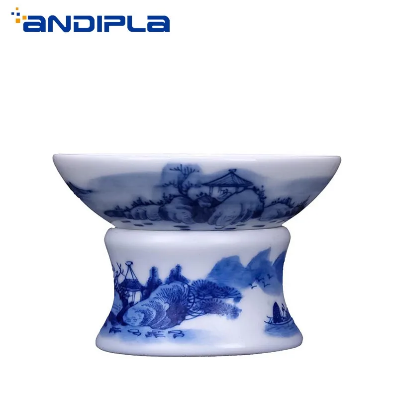 Сине-белый фарфоровый Ландшафтный Чайный фильтр Boutique Jingdezhen китайский семейный