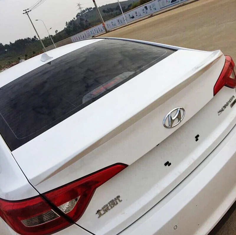 Для Hyundai Sonata 2014 2015 2016 ABS пластиковый задний багажник губа багажника крыло