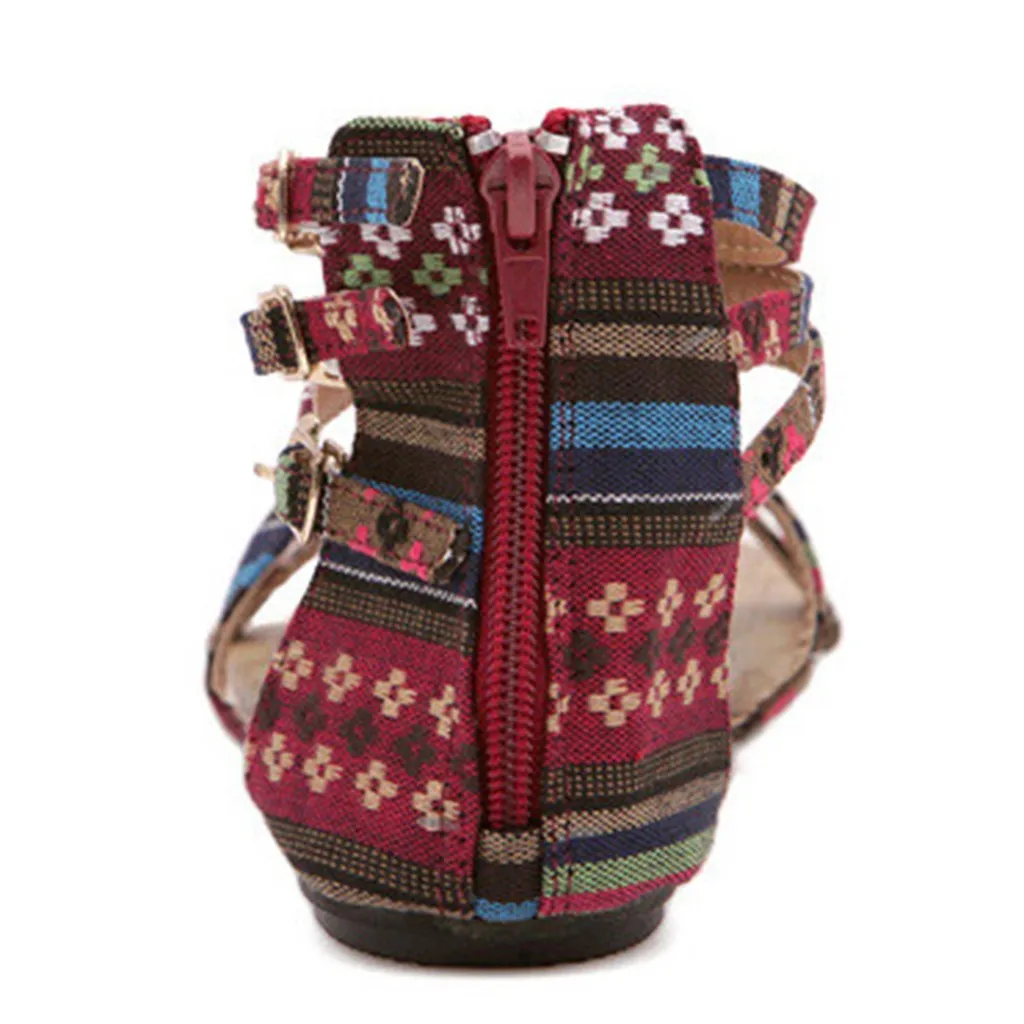 Лето Женские сандалии в богемном стиле с плетением из бусин женская обувь на