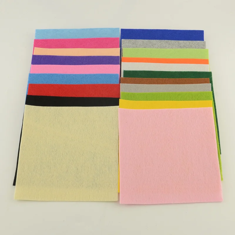 Booksew 100% Polyester Nonwoven Felt Fabric Different Colors DIY 20PCS/lot 30CM*30CM Clean Materials Gifts Package Suitcase|fabric protect|fabric