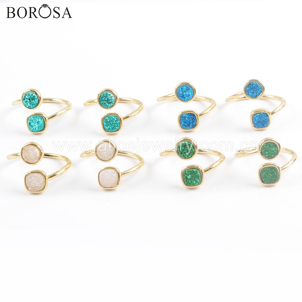 BOROSA 5 шт. новый золотой ободок квадратной и круглой формы двойной натуральный
