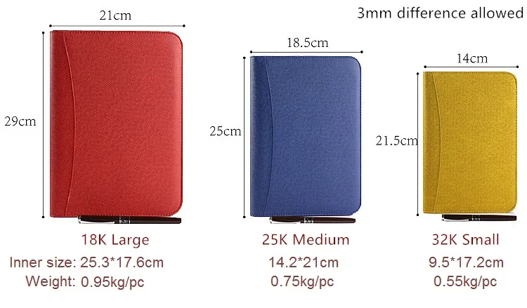 

Loose leaf Spinder refillable 18K 25K 32K mini daily portfolio notebook papelaria folder with calculator zip