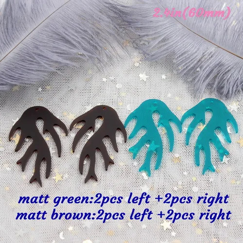 matt set-8pcs 60 мм акриловые серьги листья свисающие серьги блеск/матовый/черный/зеркальный лист лазерный вырез 2,"-AC1534 - Цвет: matt set-8pcs