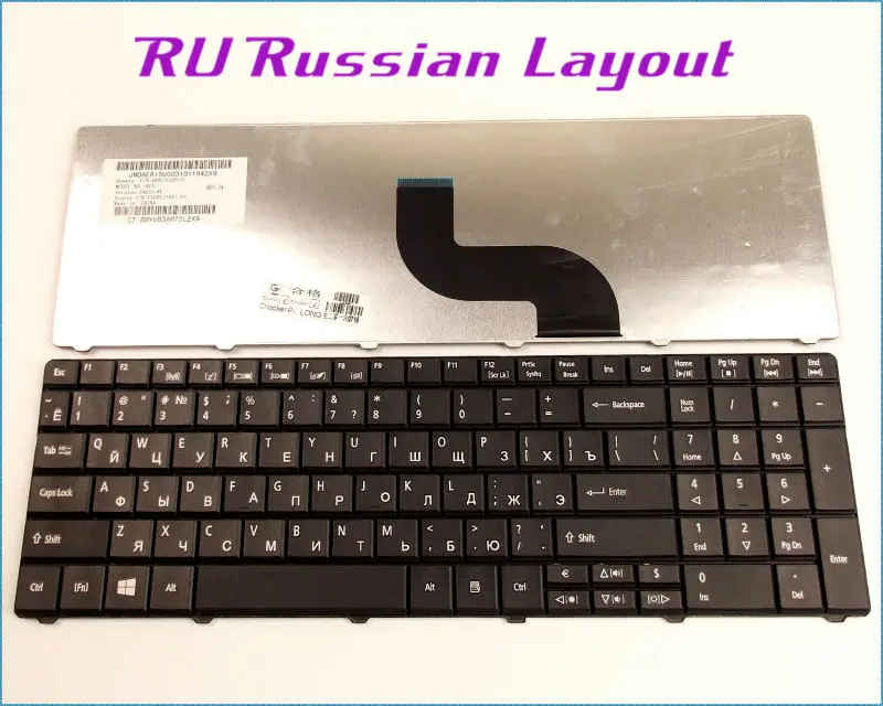 Новая русская клавиатура для ноутбука Acer Aspire NK. I1713.02L NSK-AUB1D 9Z.N3M82.11D PK130C92A00 Black |