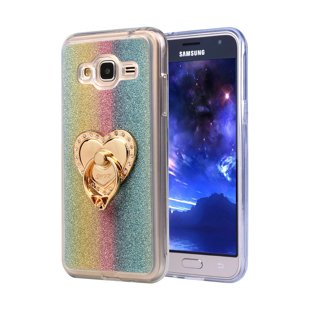 Роскошный блестящий чехол для Samsung Galaxy Grand Prime G530H/Neo i9060/S Duos S7562 силиконовое кольцо