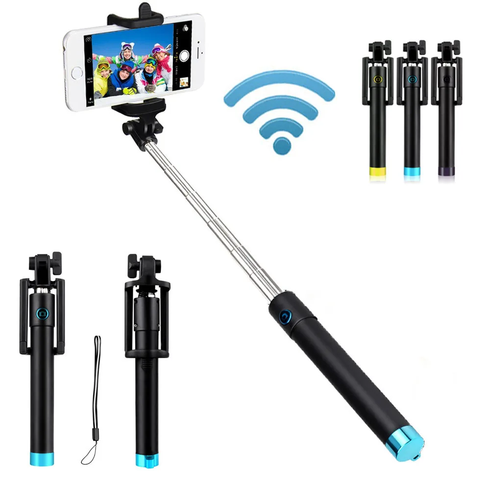 Мини Bluetooth селфи палка с кнопкой ручка Монопод универсальный Selfipalka Pau de self для iPhone