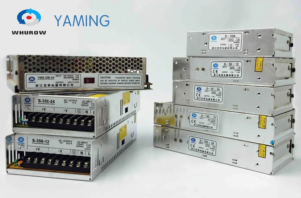 Yaming S-120-24 одиночный выход импульсный источник питания для светодиодной ленты свет 120 Вт 24 В 5A ac к dc 110 В/220 В YMS-120-24