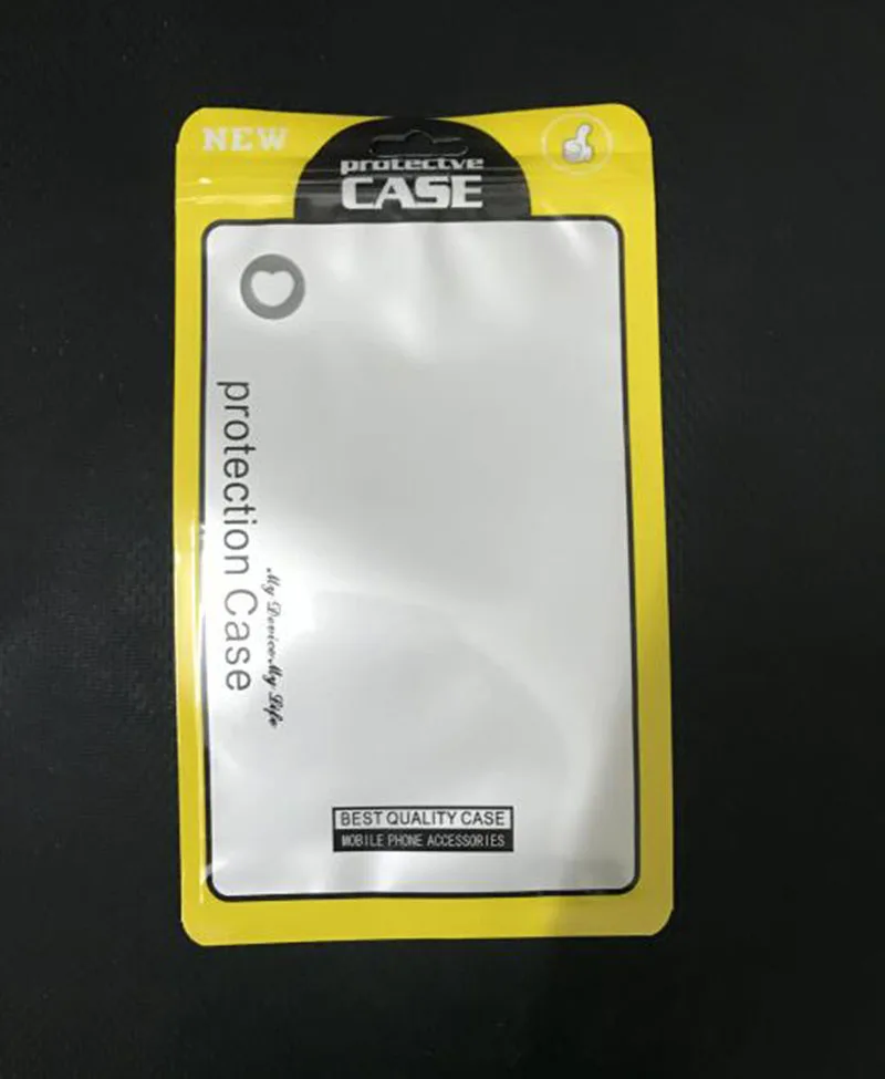 Размер: 12*21 см пластиковая застежка молния блокировки сотовый Чехол для телефона случае сумки с отверстием для подвешивания для iphone 8 7 plus 6s чехол для телефона упаковочный мешок на молнии - Цвет: yellow color