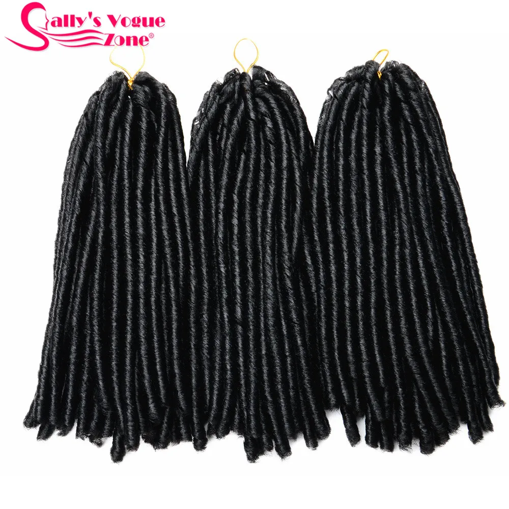 Sallyhair, 14 дюймов, 70 г/упак., вязанные крючком косички, синтетические косички, для наращивания волос, афро, прически, мягкие, искусственные Локи, коричневый, черный, толстый, полный