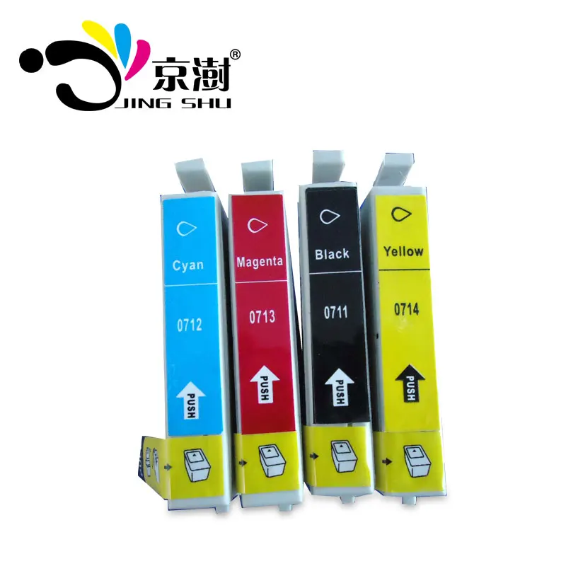 4 шт. чернильные картриджи T0711 T0712 T0713 T0714 для Epson D78 92 120 DX4000 4050 4400 5000 5050 6000 6050 7000F 7450 8400