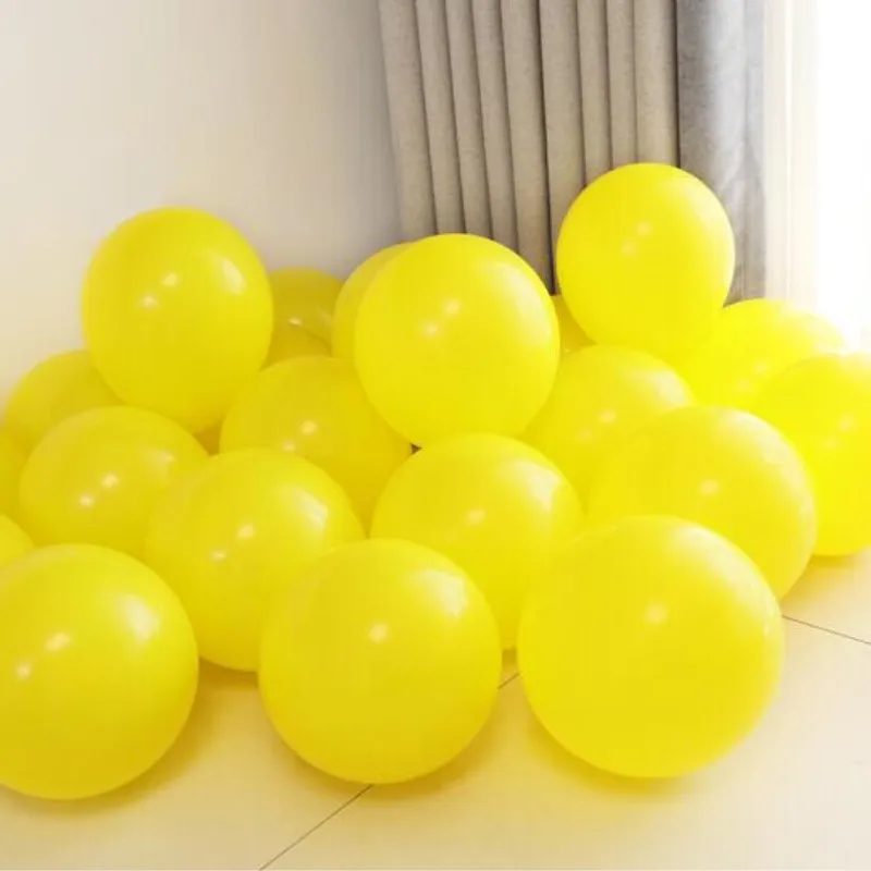 

Yellow Balloon 50pcs10 Inch Round Latex Ballon Birthday Party Decoration Wedding Helium Gas Baloon Baby Shower Toy