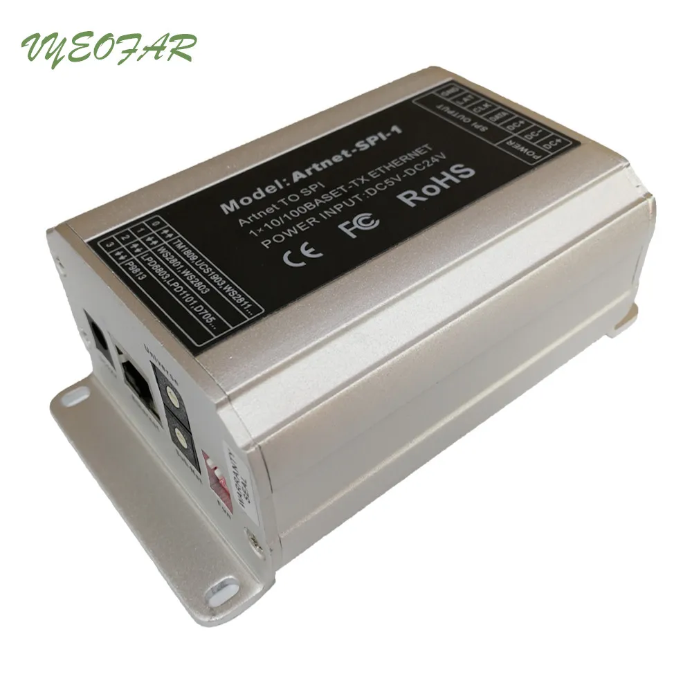 Artnet-SPI-1 DC5-24V вход; SPI(ttl) выход цифрового сигнала Artnet в SPI конвертер 2801,6803, 1804,2811, 1903 ICs и т. Д