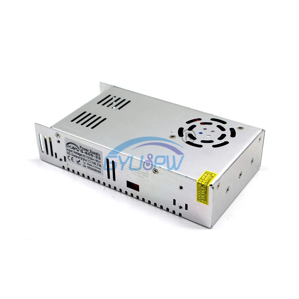 Switching Switch Power Supply DC 32V 18.7A 600W Voltage Transformer 220V AC DC32V SMPS For LED Strip Display Light CNC CCTV |