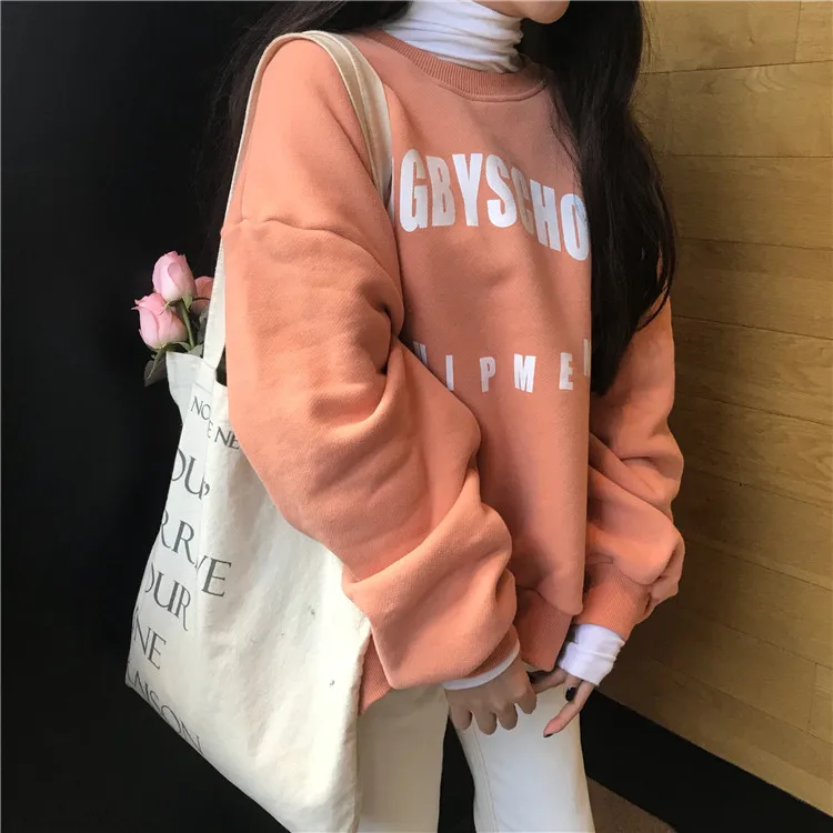 2 цвета Mihoshop Ulzzang Корейская женская модная одежда Харадзюку С буквенным принтом