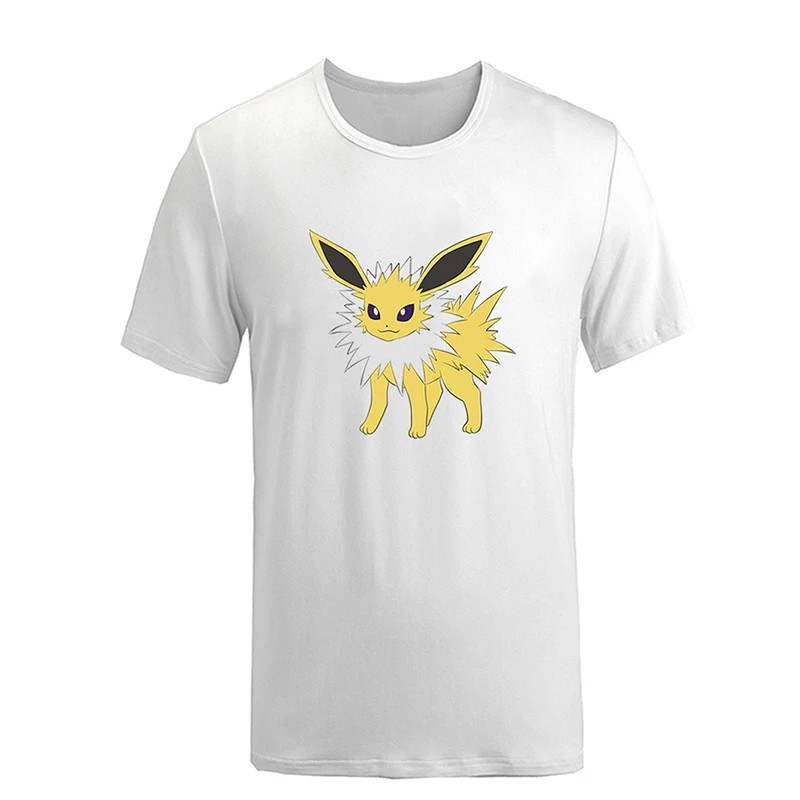 Милая Мужская футболка с принтом Pokemon eevee family Jolteon Leafeon Umbreon Glaceon Vaporeon Sylveon цвет