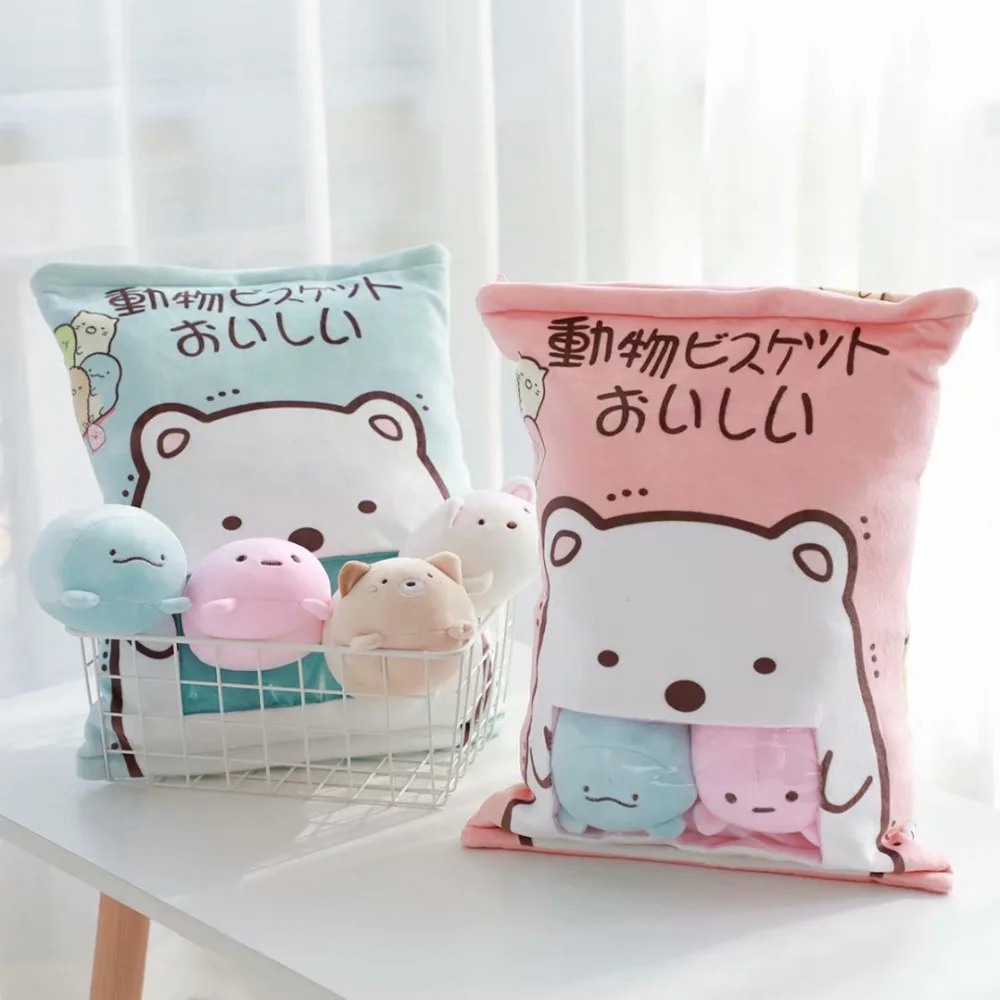 Мягкая плюшевая игрушка Sumikko Gurashi кукла из био мультфильма Сан Икс 4 шт. в упаковке