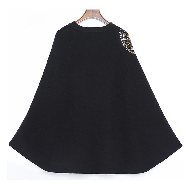 Женская трикотажная кашемировая накидка с рукавами летучая мышь|cloak coat|cloak coat