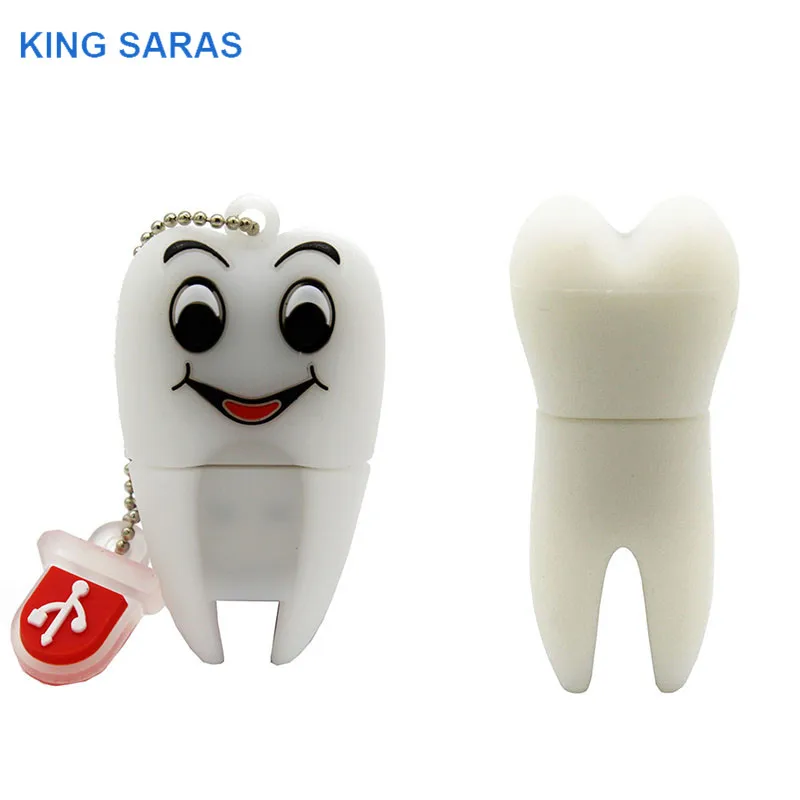 KING SARAS мультфильм 2 Модель зуб usb 2,0 usb флэш-накопитель 4 ГБ 8 ГБ 16 ГБ 32 ГБ 64 ГБ флешка