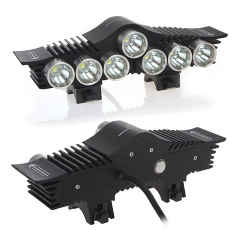 Ультра яркий 7 x CREE XM-L2 3 режима светодиодный фара для велосипеда передняя с 6*18650