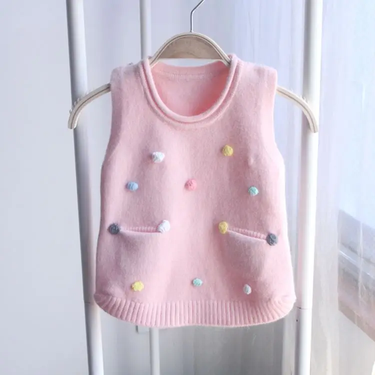 Новинка Сезон весна осень Высокое качество Милая модная жилетка с аппликацией
