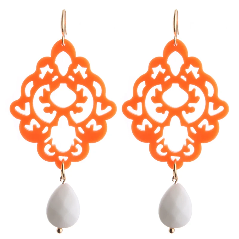 NeeFu WoFu капельная полимерная серьга серьги из натурального камня модные большие