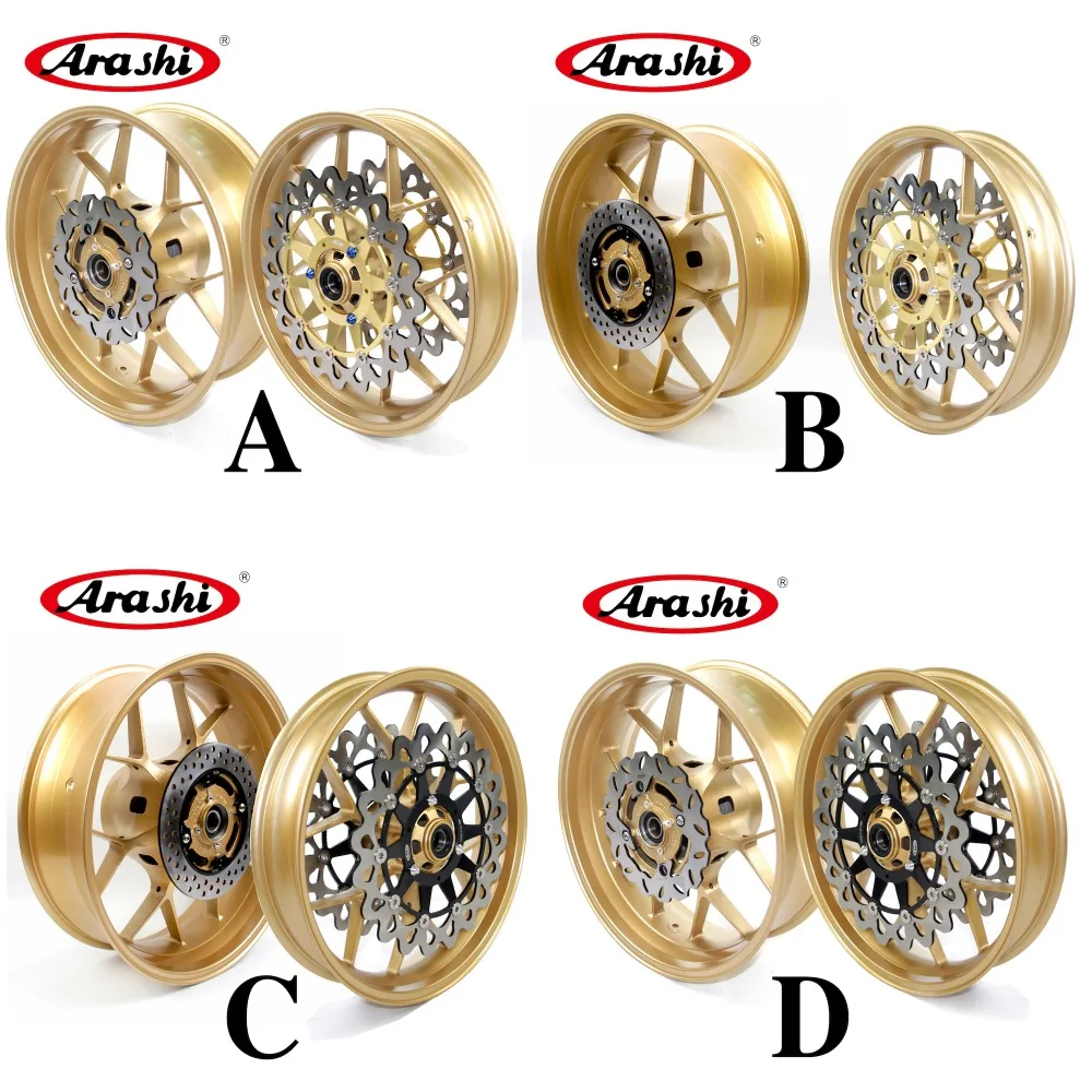Arashi CBR1000RR Wheel Rim Rear Rims For Honda CBR 1000 RR 1000RR 2006-2016 Front Brake Disc 2007 2008 2009 2010 GOLD 16 15 | Автомобили и