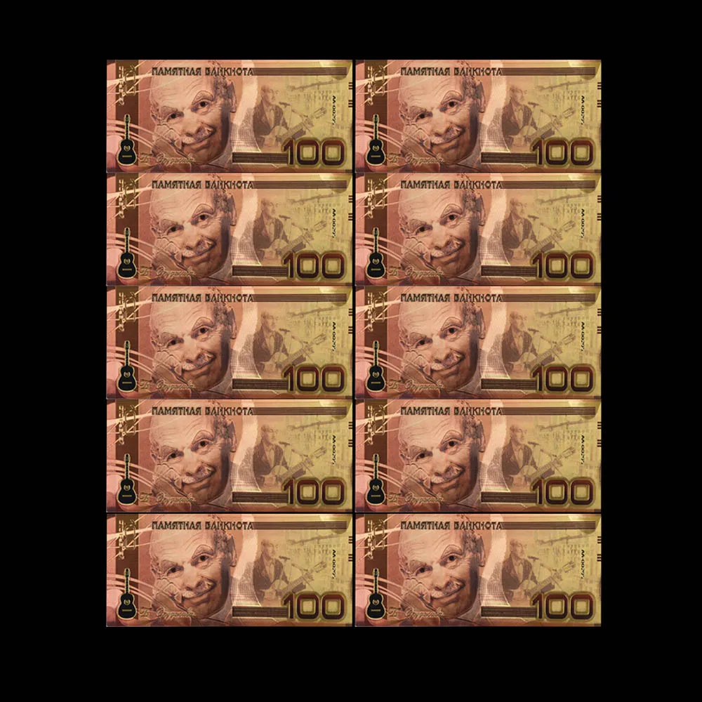 style 4 10 шт./партия, Новое Великолепное российское золото Banknotes 2000 рубля, 24 k Золотая фольга, позолоченные банкноты, коллекция бизнес-подарков - Цвет: style 4