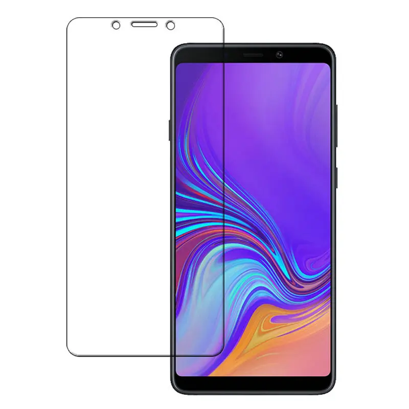 50 шт./лот прозрачная закаленная стеклянная пленка для Samsung Galaxy A9 2018 A7 передняя