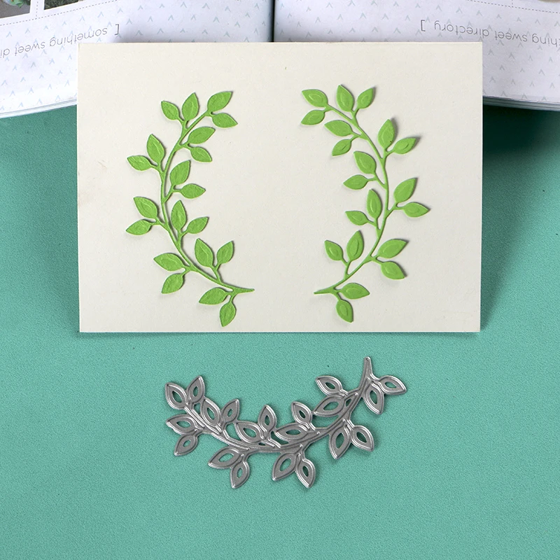 

DUOFEN METAL CUTTING DIES leaves branch cutout lace hollow embossing stencil DIY Scrapbook Paper Album paper crafts