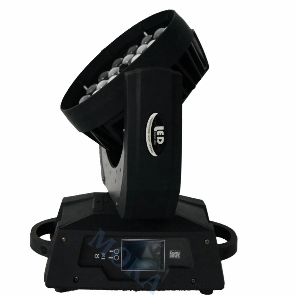 2 шт./лот 320 Вт Led Wash Zoom сценическая движущаяся головка 36*18 свет 6 в 1 RGBWY УФ Звук Авто