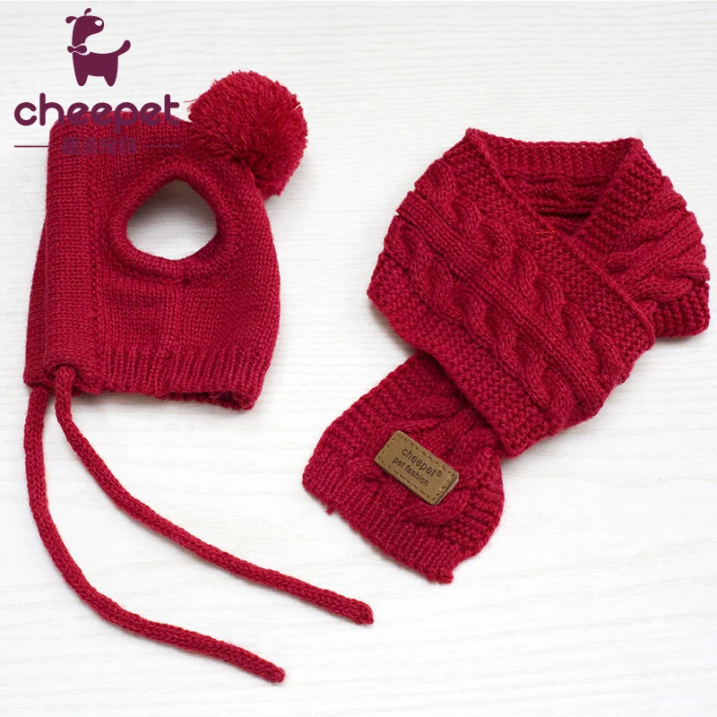 Вязаный зимний красный синий серый Kawaii Pet Ship Store оптовая продажа теплая милая