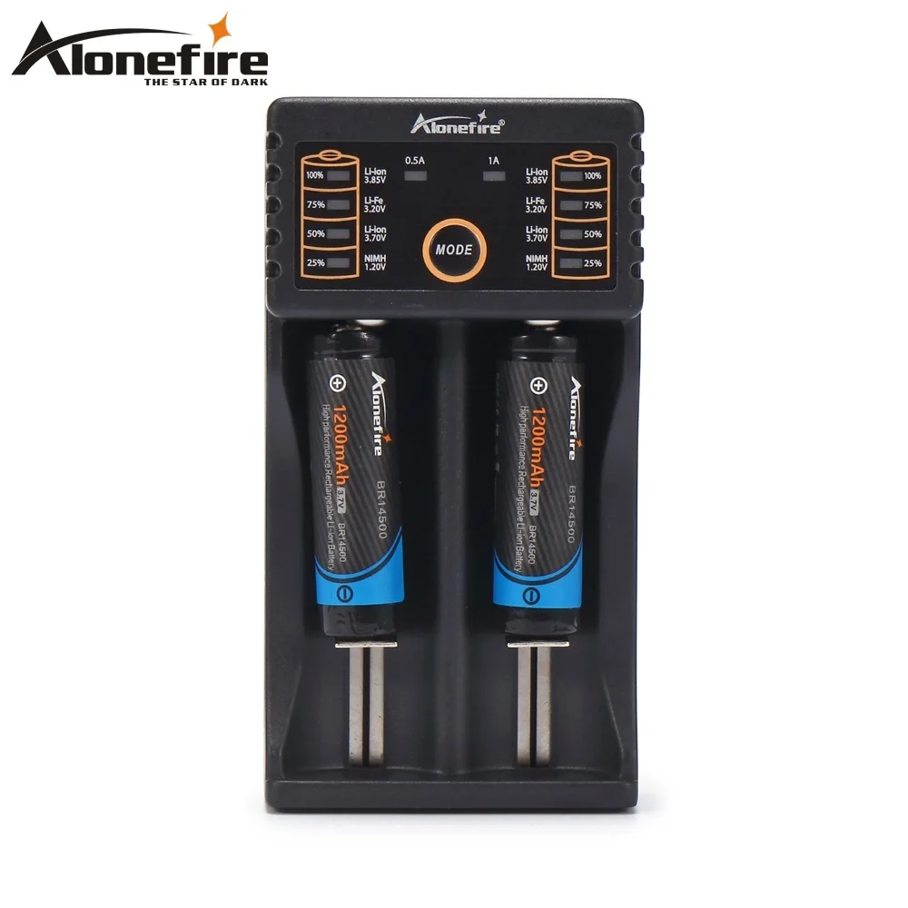 Alonefire MC202 18650 USB зарядное устройство 1 2 V 3 7 85 AA/AAA 26650 14500 16340 Li Ion NiMH NiCad литиевая