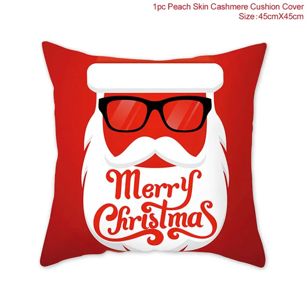 QIFU 45x45cm Elk Snowflake Santa Claus Christmas Pillowcase Christmas Decor for Home Christmas Navidad Xmas New Year - Цвет: Xmas Pillowcase 4