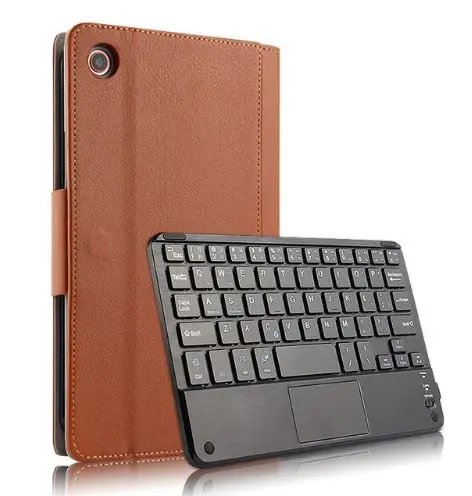Коричневый Чехол mi pad 4 для Xiaomi mi Pad 4 mi Pad 4 8,0 дюймов Беспроводная Bluetooth клавиатура кожаный чехол для Xiaomi mi Pad4 mi pad 4 чехол+ ручка - Цвет: Коричневый