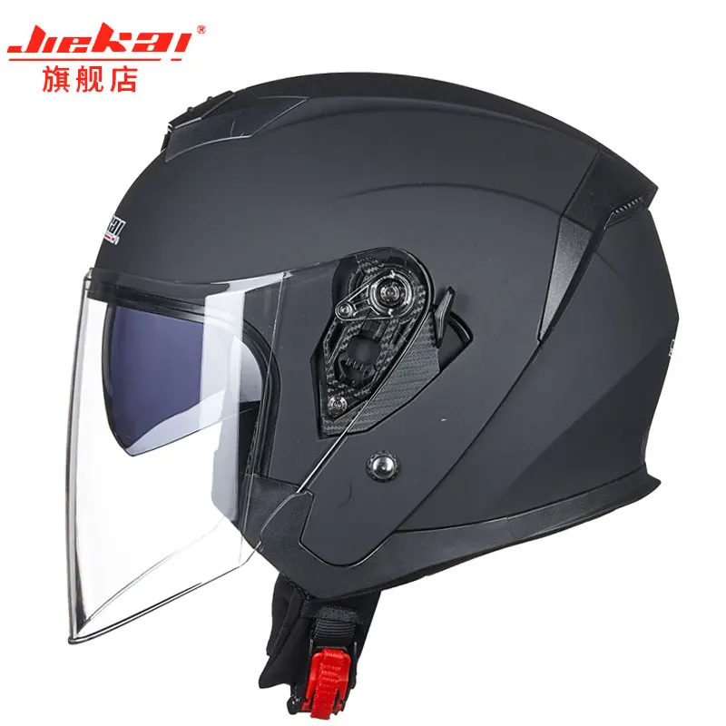 Мужской/женский мотоциклетный шлем JIEKAI с двойными линзами и полулицевым