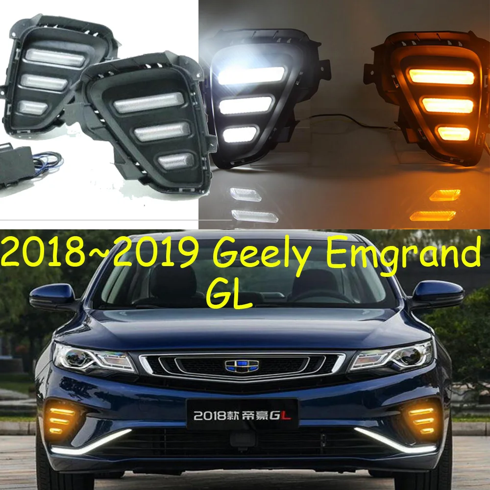 Дневсветильник Geely Emgrand GL 2018 автомобильные аксессуары Бесплатная доставка!