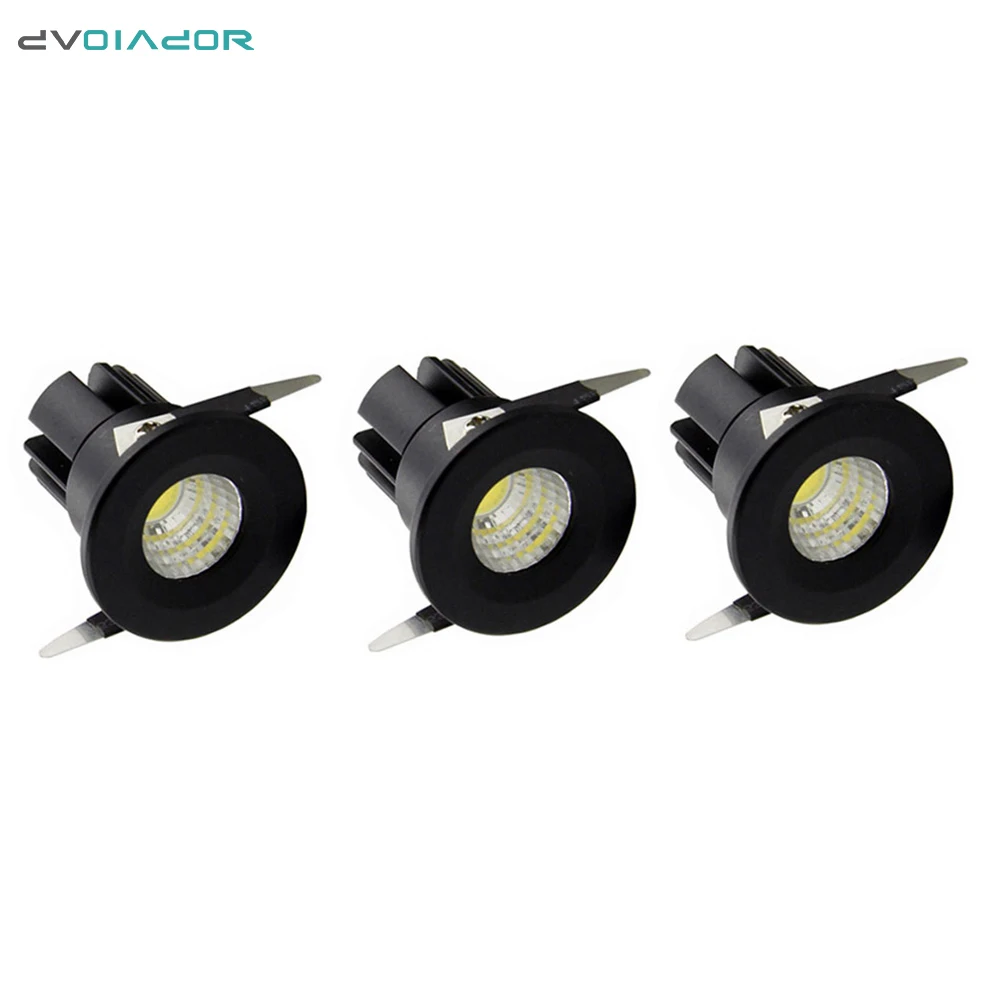DVOLADOR 3 шт./лот мини светодиодный светильник Вт встраиваемый потолочный COB AC85-265V