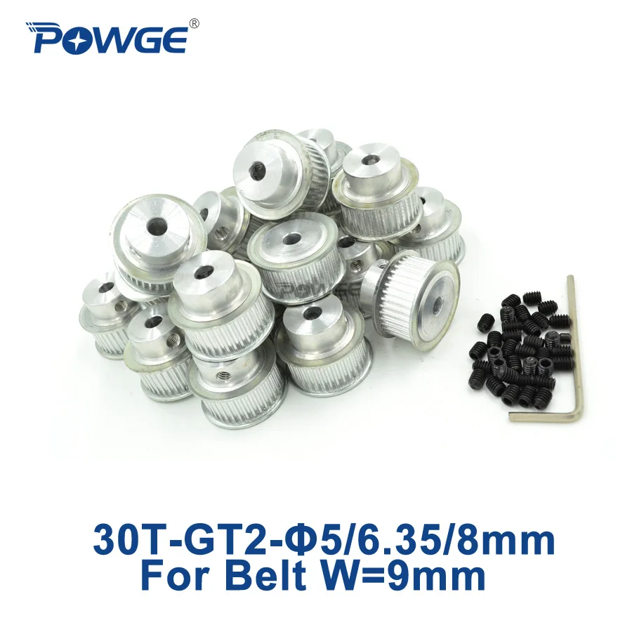 Шкив ГРМ POWGE 30 зубьев 2 Гт м отверстие 5 мм 6 35 8 для ширины 9 ремня GT2 б/у линейный