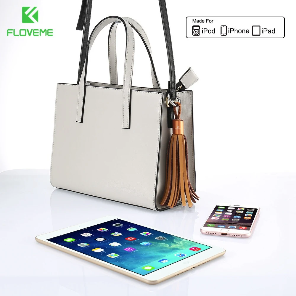FLOVEME для iPhone 7 6 6S 5 USB кабель/Android Micro из натуральной кожи с кисточками кабель Samsung