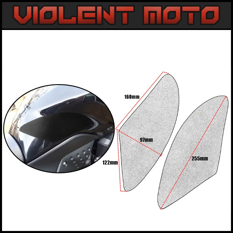 Для KAWASAKI Z750 Z1000 2007 2008 2009 бак мотоцикла тяги Pad против скольжения с клеящим