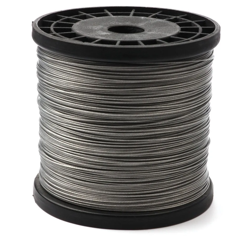 

Rompin 500M 1.0mm Stainless Steel Sea Fishing Wire line 1*7 Strands Braided trace Leader Wire Coated plastic Waterproof