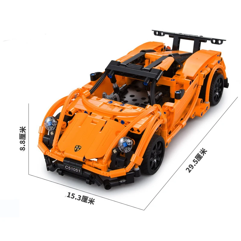 421 шт. строительные блоки CaDA cao гоночный автомобиль 918 C51051 модель DIY RC строительный