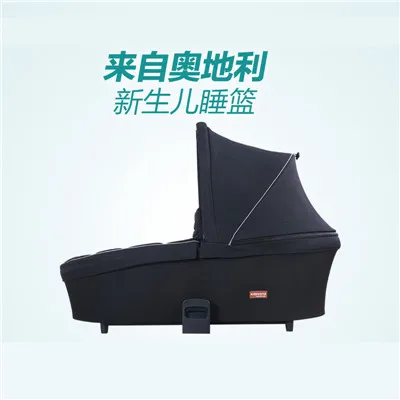 Black B Роскошная детская коляска Babyfond 2 в 1 с высоким пейзажем, двусторонняя детская коляска, может сидеть в двух направлениях, корзина для сна, детская коляска - Цвет: Black B