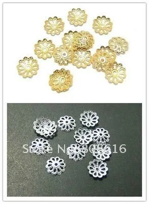 

1200PCS 9MM Gold/Silver Color Metal Bead Caps Jewelry Findings/Accessories