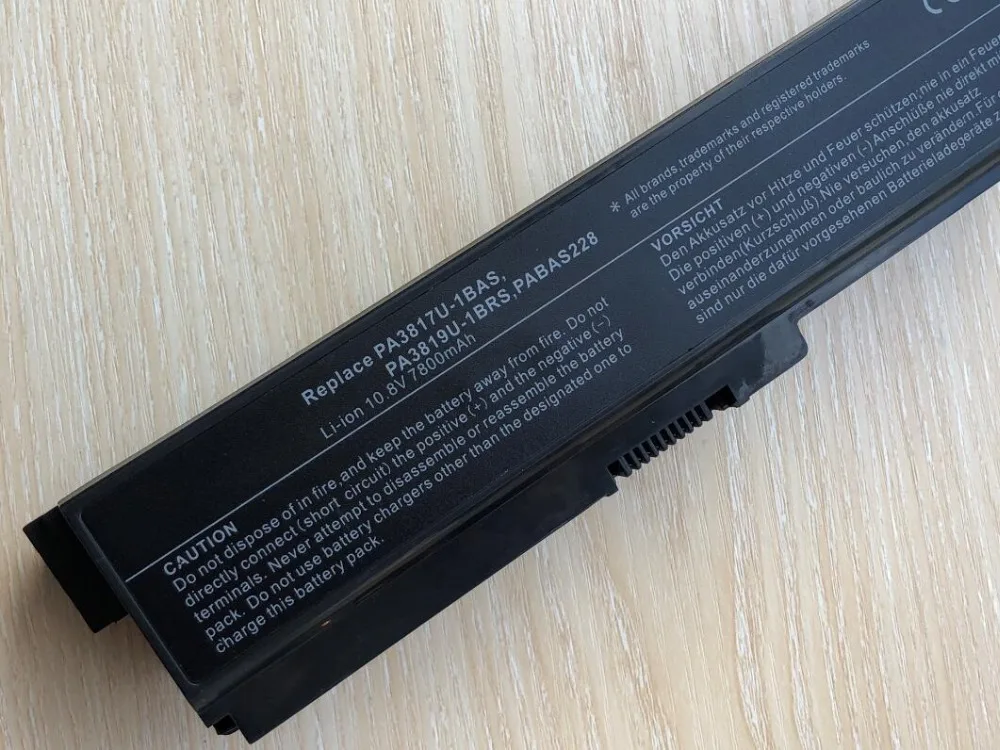 7800 мАч аккумулятор для ноутбука Toshiba Satellite A660 C640 C650 C655 C660 L510 L630 L640 L650 U400 PA3817U-1BRS