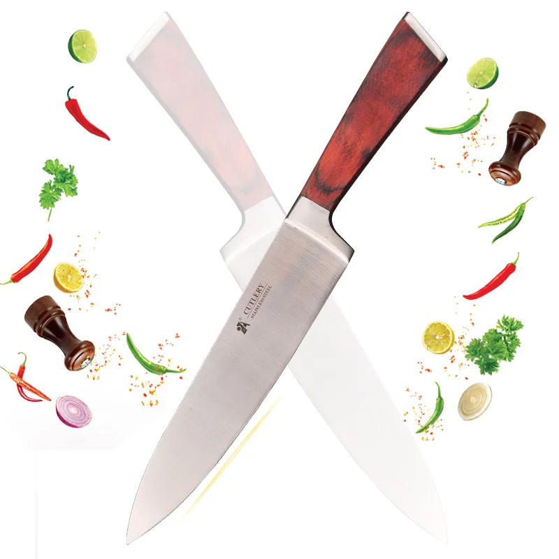 Кухонный нож шеф-повара 8 дюймов для нарезки мяса из высокоуглеродистой